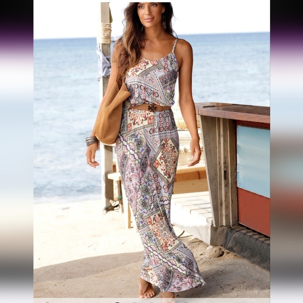 Bohemian Maxi Dress in Multicolor
